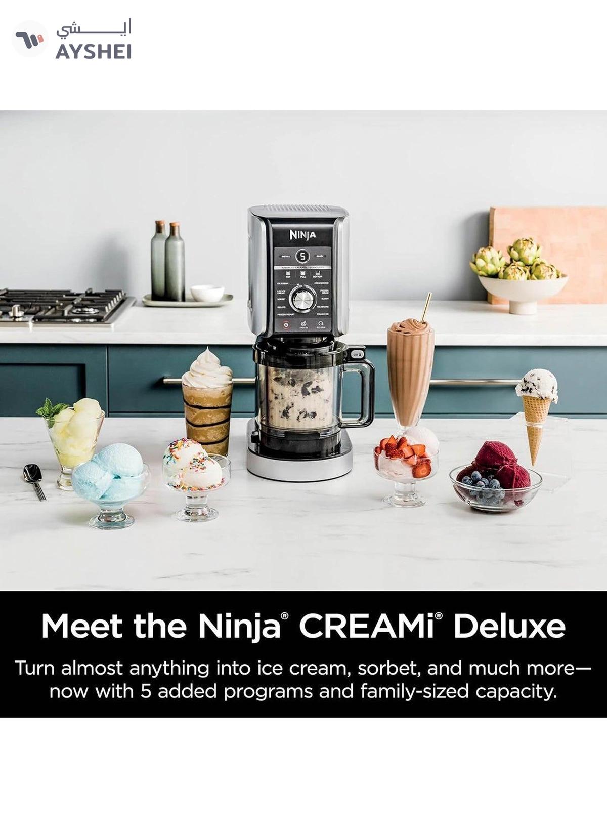 Ninja CREAMi Deluxe 11-in-1 Ice Cream & Frozen Treat Maker, Drinks More Silver-1-1