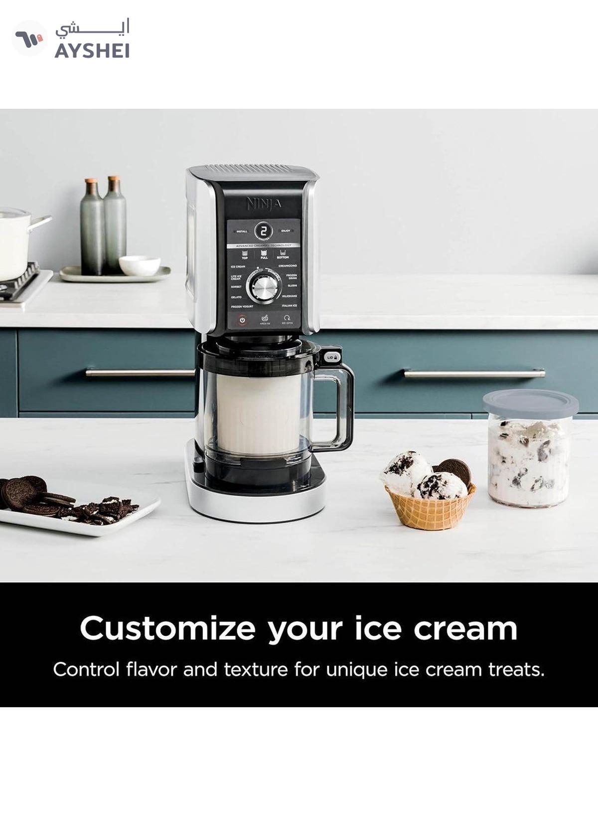 Ninja CREAMi Deluxe 11-in-1 Ice Cream & Frozen Treat Maker, Drinks More Silver-6-6
