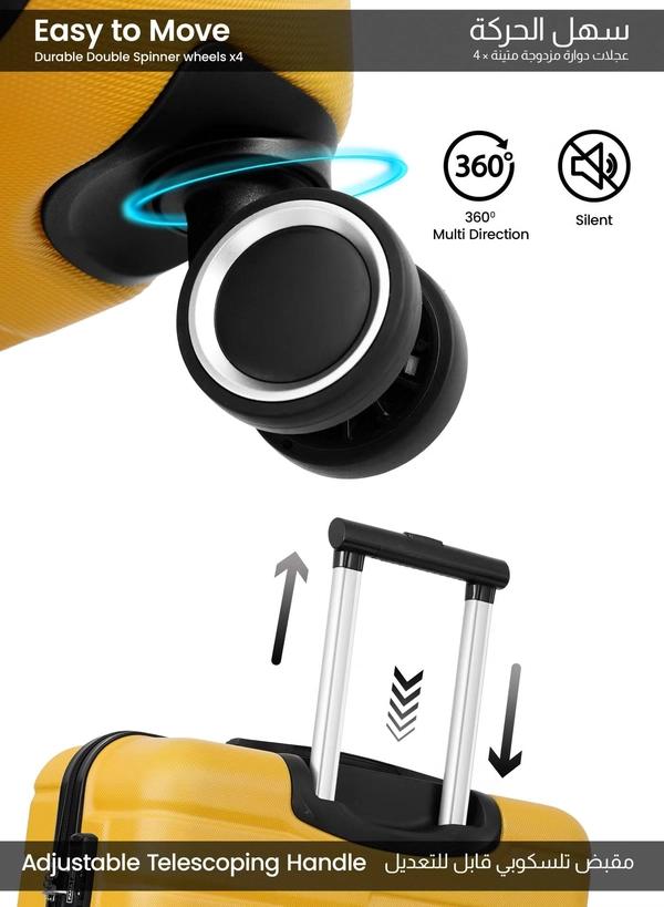 PARAJOHN Beta Cabin Size Lightweigh ABS Hardside Spinner Luggage Trolley -20 Inch