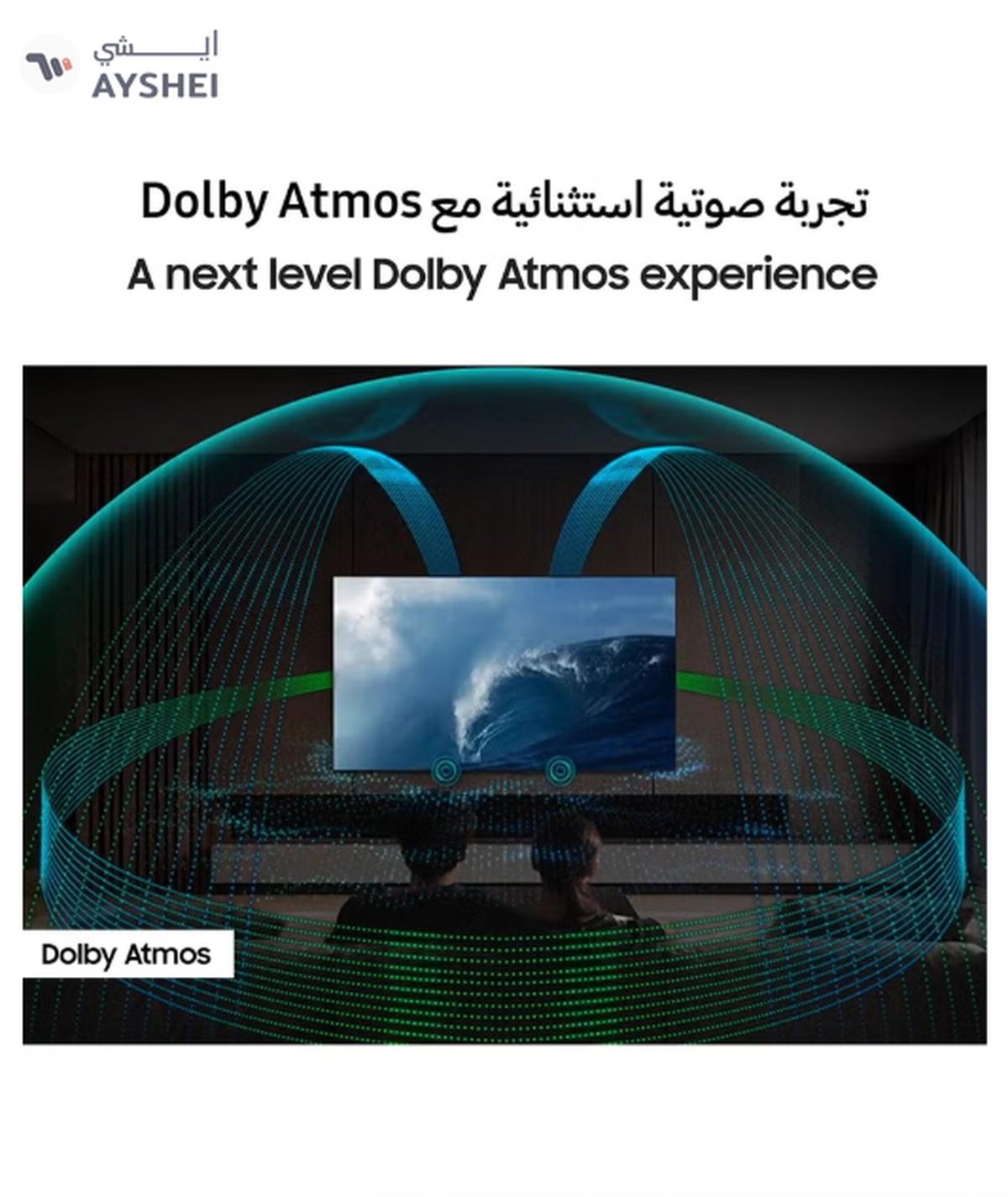 Samsung 100 Inch NEO QLED 4K TV, 4K AI Upscaling, 144Hz, Operating System Tizen, Secured By Knox, Dolby Atmos, Mini-LED, Model Year 2025, 2 Year Warranty - QA100QN80FUXSA Black-6-6