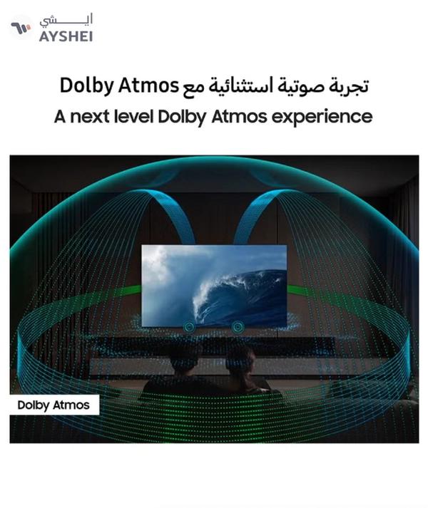 Samsung 100 Inch NEO QLED 4K TV, 4K AI Upscaling, 144Hz, Operating System Tizen, Secured By Knox, Dolby Atmos, Mini-LED, Model Year 2025, 2 Year Warranty - QA100QN80FUXSA Black