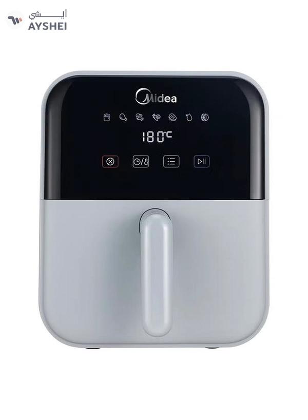 Midea Air Fryer With Digital Touch Control, 4L Capacity, Healthy Cooking, Frying, Grilling, Broiling, Roasting, Baking & Toasting, Timer Up To 60 Minutes Temperature Control 200°C 4 L 1400 W MAD-400T2APH Grey