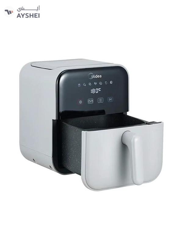 Midea Air Fryer With Digital Touch Control, 4L Capacity, Healthy Cooking, Frying, Grilling, Broiling, Roasting, Baking & Toasting, Timer Up To 60 Minutes Temperature Control 200°C 4 L 1400 W MAD-400T2APH Grey