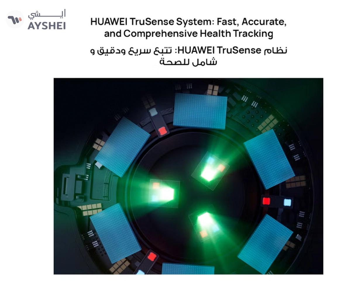 Huawei Watch GT 5 46mm Smartwatch, up to 14 Days Battery Life, All-new Running and Cycling Experience, Sharp-Edged Design Watch, Health Tracking, Compatible with iOS and Android - Fluoroelastomer Strap Black-4-4