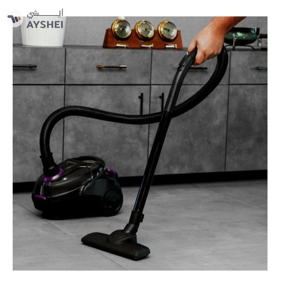 Olsenmark Vacuum Cleaner With Dust Bag 1400W OMVC1782, Powerful Suction, Dust Full Indicator,Dust Bag capacity 1.5L, Flexible Hose With Airflow On Handle, Pedal Switch And Auto-Rewinding Wire 1.5 L 1400 W OMVC1782 Black/Purple
