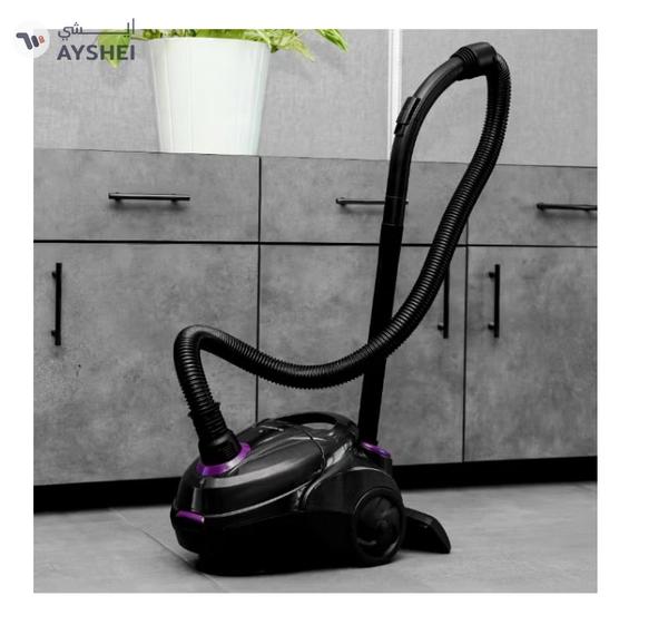 Olsenmark Vacuum Cleaner With Dust Bag 1400W OMVC1782, Powerful Suction, Dust Full Indicator,Dust Bag capacity 1.5L, Flexible Hose With Airflow On Handle, Pedal Switch And Auto-Rewinding Wire 1.5 L 1400 W OMVC1782 Black/Purple
