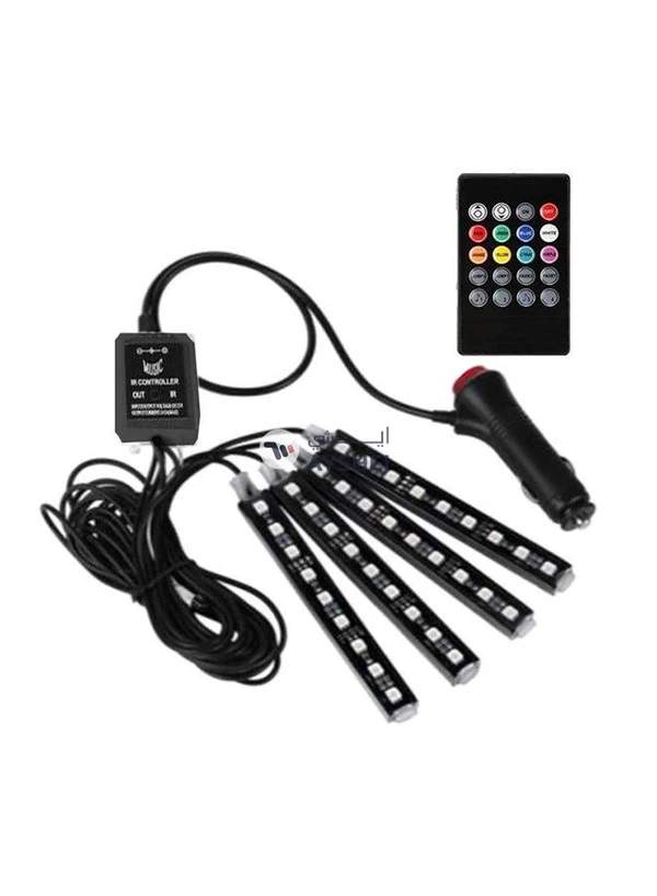 Generic 4 LED Interior Car Lighting Strip With IR Remote
