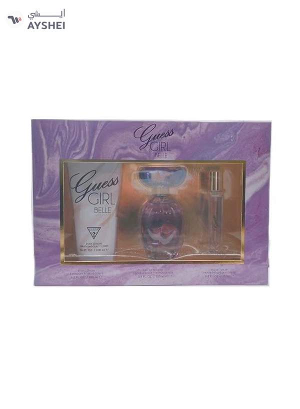 Guess Girl Belle Set Edt 100Ml+15Ml Travel Spray+200Ml Bl (New)