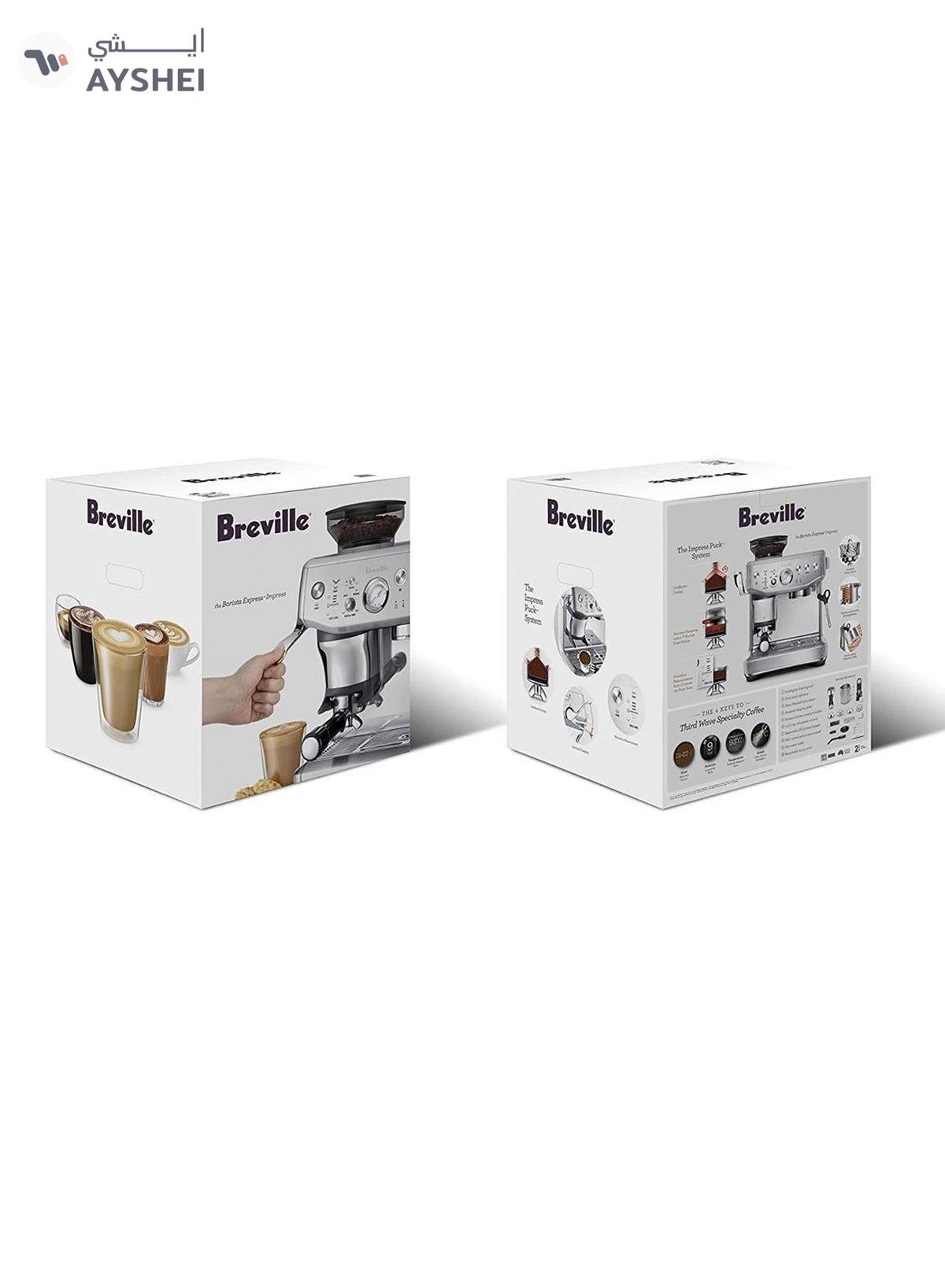 Breville The Barista Express Impress Coffee Maker 2.0 L 1850.0 W BES876SST Sea Salt-1-portrait
