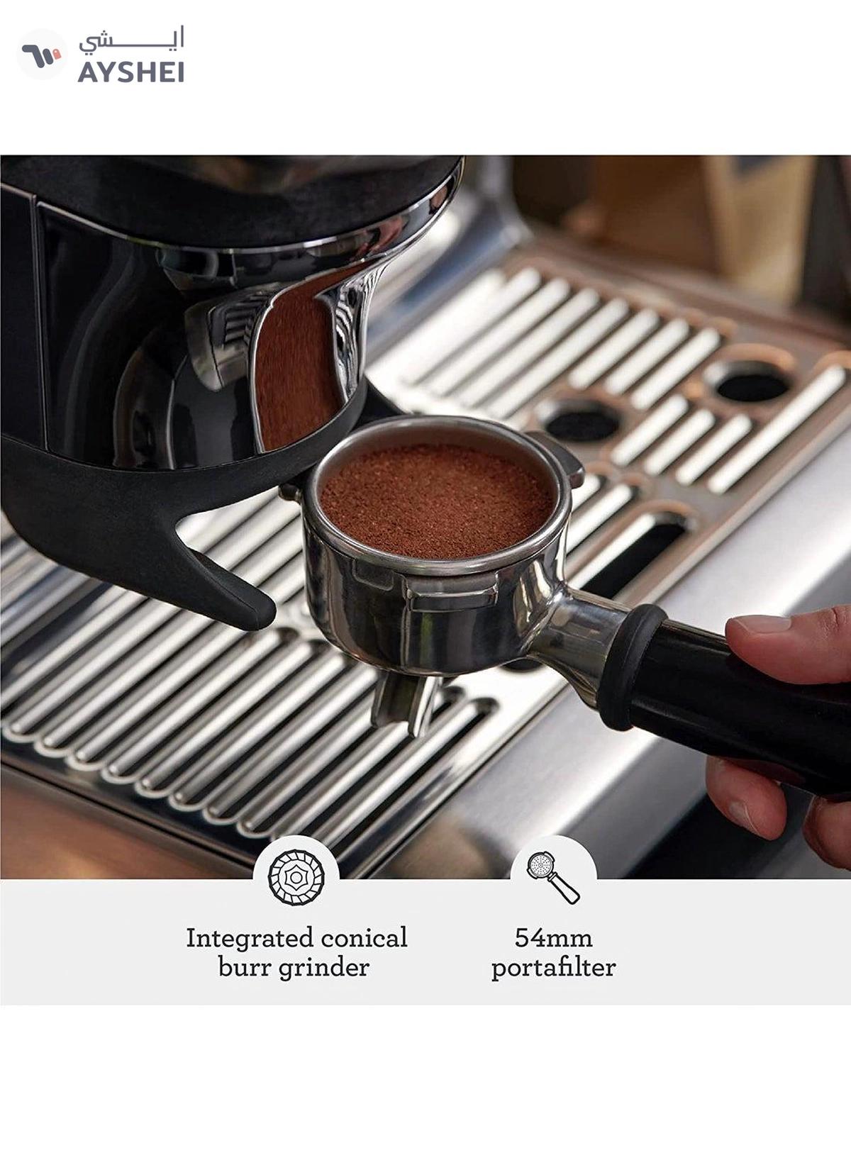 Breville The Barista Express Impress Coffee Maker 2.0 L 1850.0 W BES876SST Sea Salt-8-8