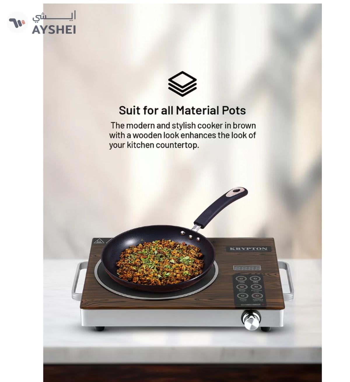 KRYPTON Digital Infrared Cooker- Single Cooking Hob-4-4