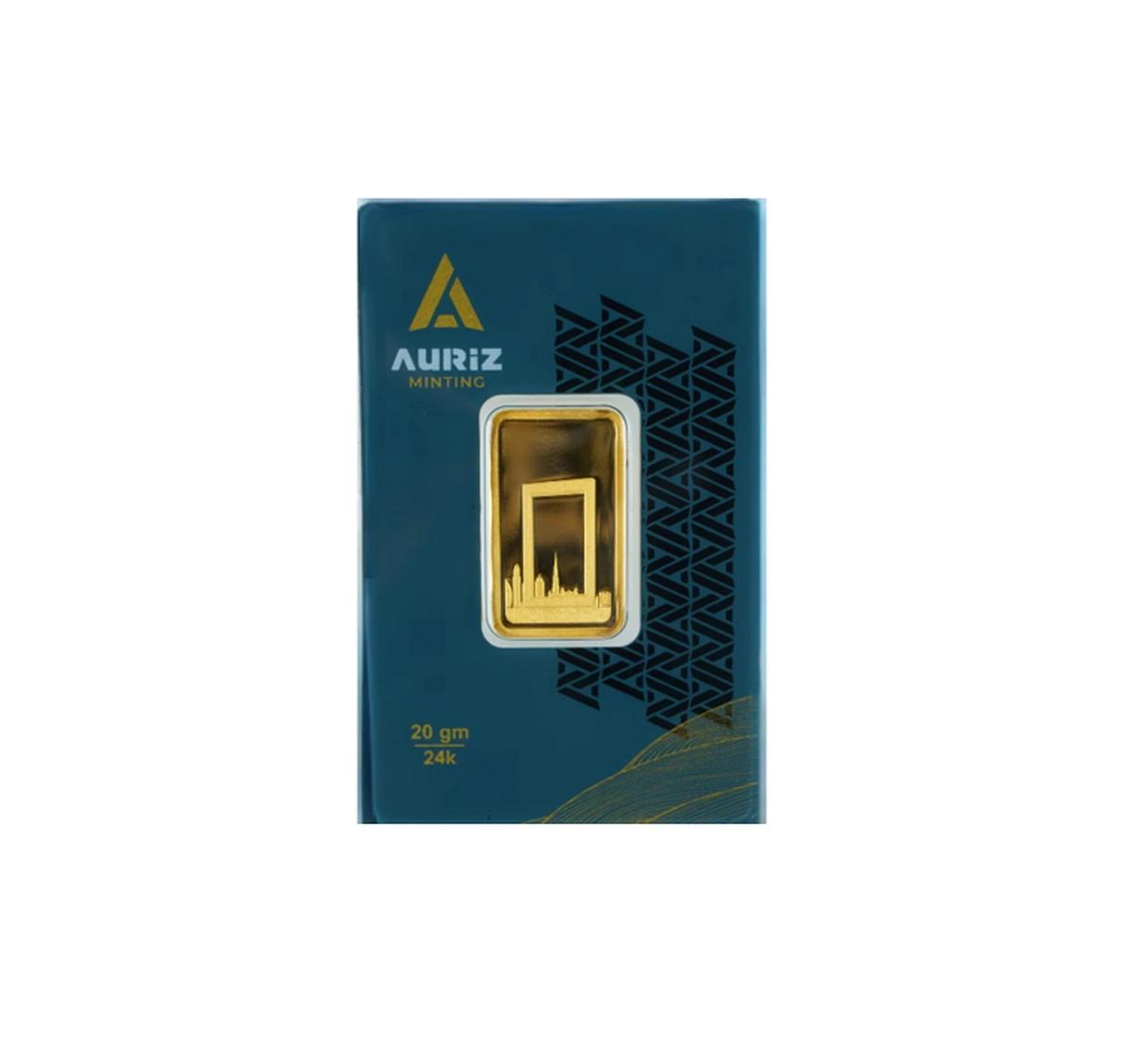 Auriz Minting 20gm 24K Gold Bar - Variable Design-0-landscape