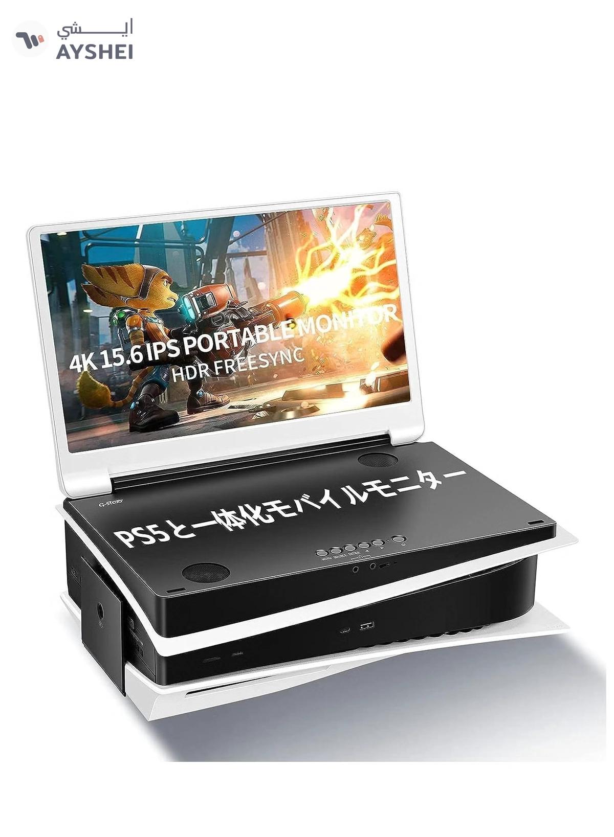 Sony PlayStation 5 Console (Disc Version) + G-STORY 15.6" Inch IPS 4k 60Hz Portable Monitor-0-portrait