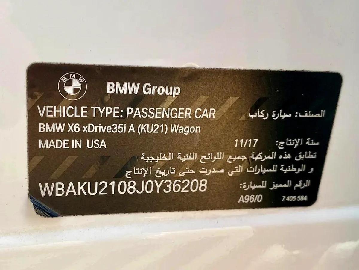 2018 BMW X6 Xdrive 35i || GCC specs || FULL AGENCY SERVICED || ACCIDENT FREE || CARPLAY-13-13