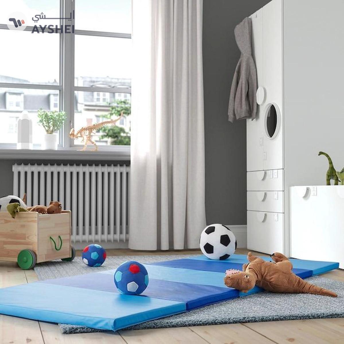 IKEA PLUFSIG Folding Gym Mat, Blue, 78x185 cm-1-1
