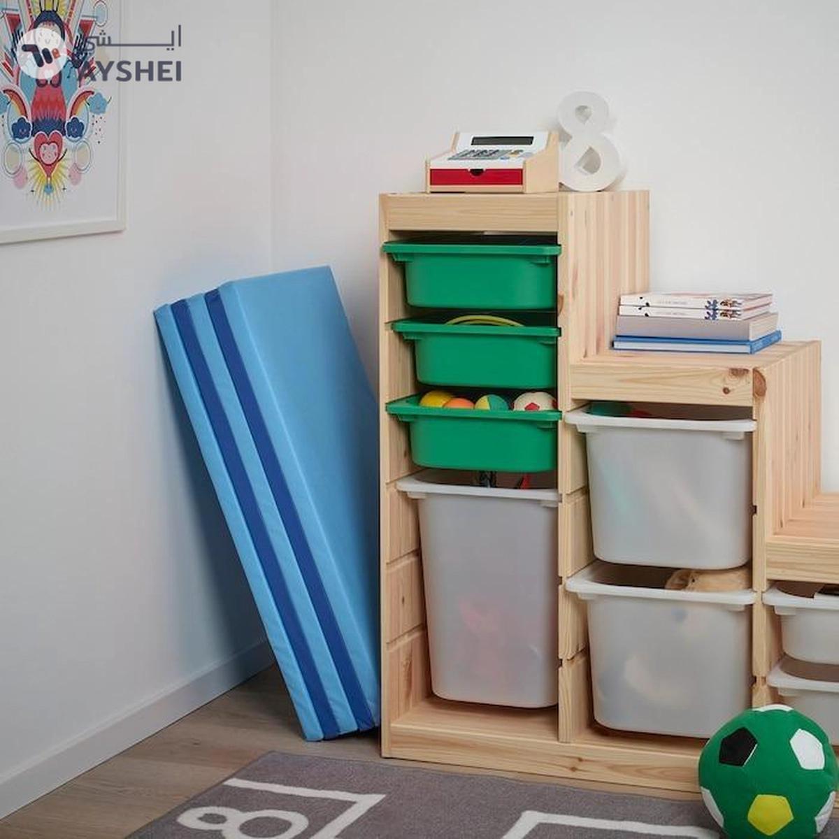 IKEA PLUFSIG Folding Gym Mat, Blue, 78x185 cm-1-portrait