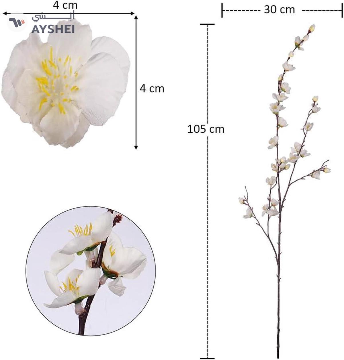 YATAI 2Pcs Artificial Sakura Flower, Lifelike Silk Fake Flowers-5-5