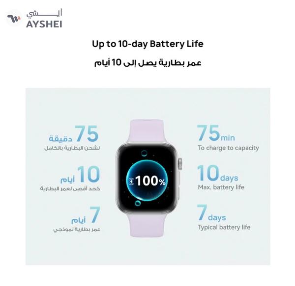 HUAWEI Watch FIT4 Smart Watch, 1.82” Display, 100+ Sports modes, Fitness and Sleep Tracker, Heart Rate Monitor, Emotional Wellbeing Assistant, up to 10-Day Battery Life, iOS & Android White