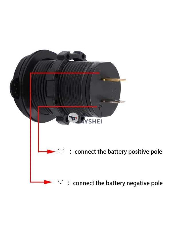 Generic Dual USB Car Charger With Aperture Black