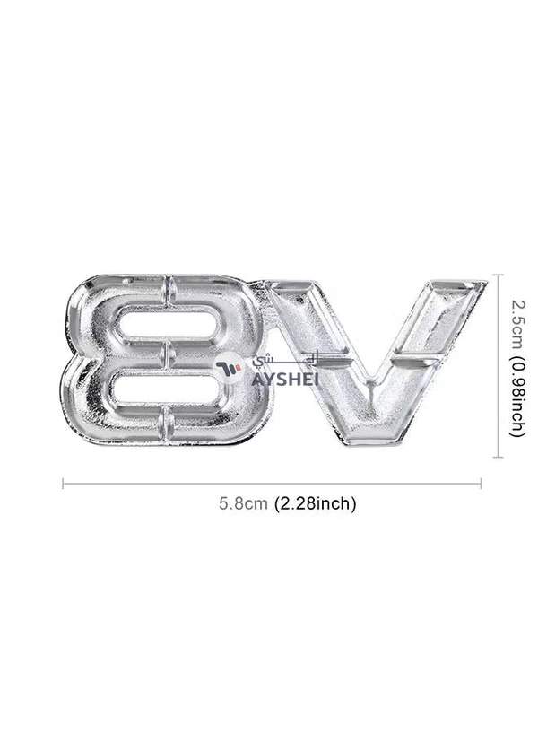 Generic V8 Connect Shape Car Metal Body Decorative Sticker