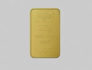 24K Gold Bar 2.5 gram Gold Bar Al Fardan UAE (999.9% Pure Gold)