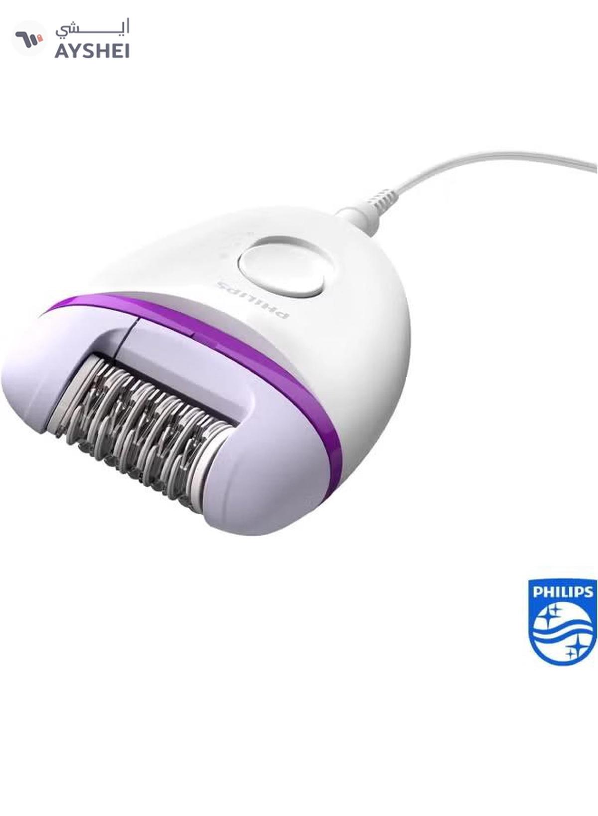 Philips Satinelle Essential Corded Compact Epilator BRE225/01 White/Purple 300grams-2-2