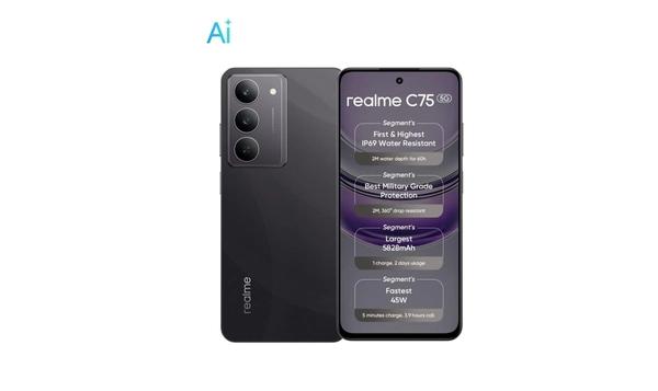 Realme C75 5G Dual SIM 8GB RAM 256GB Storm Black - International Version