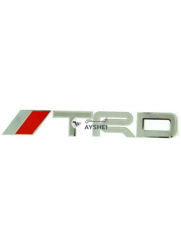 Generic Emblem Thin Nickle Alloy Sticker Decal Logo Emblem Red Silver For Toyota