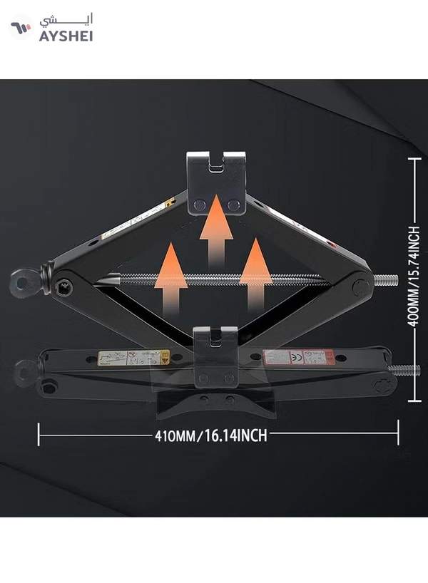 Car Breakdown Emergency Spare Type Kit 2 Tonne Scissor Jack Extendable Wheel Brace Socket Wrench