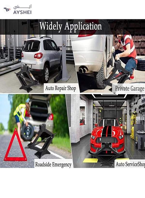 Car Breakdown Emergency Spare Type Kit 2 Tonne Scissor Jack Extendable Wheel Brace Socket Wrench