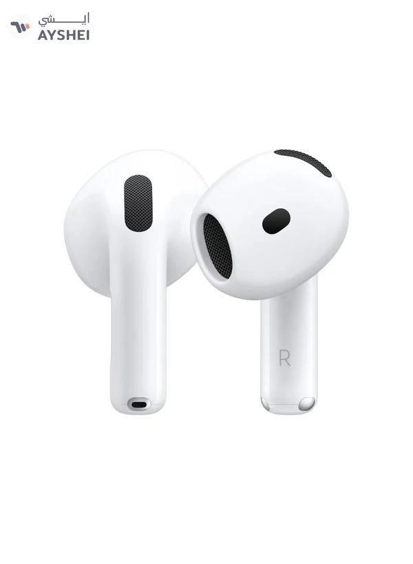 Apple AirPods 4 Wireless Earbuds, Bluetooth Headphones, Personalized Spatial Audio, Sweat and Water Resistant, USB-C Charging Case