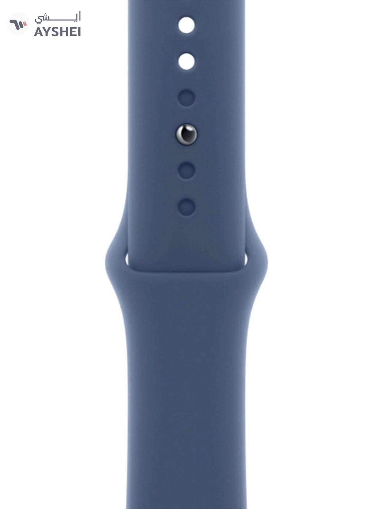 Apple Watch SE (2024) GPS 40mm Silver Aluminium Case With Denim Sport Band-1-portrait