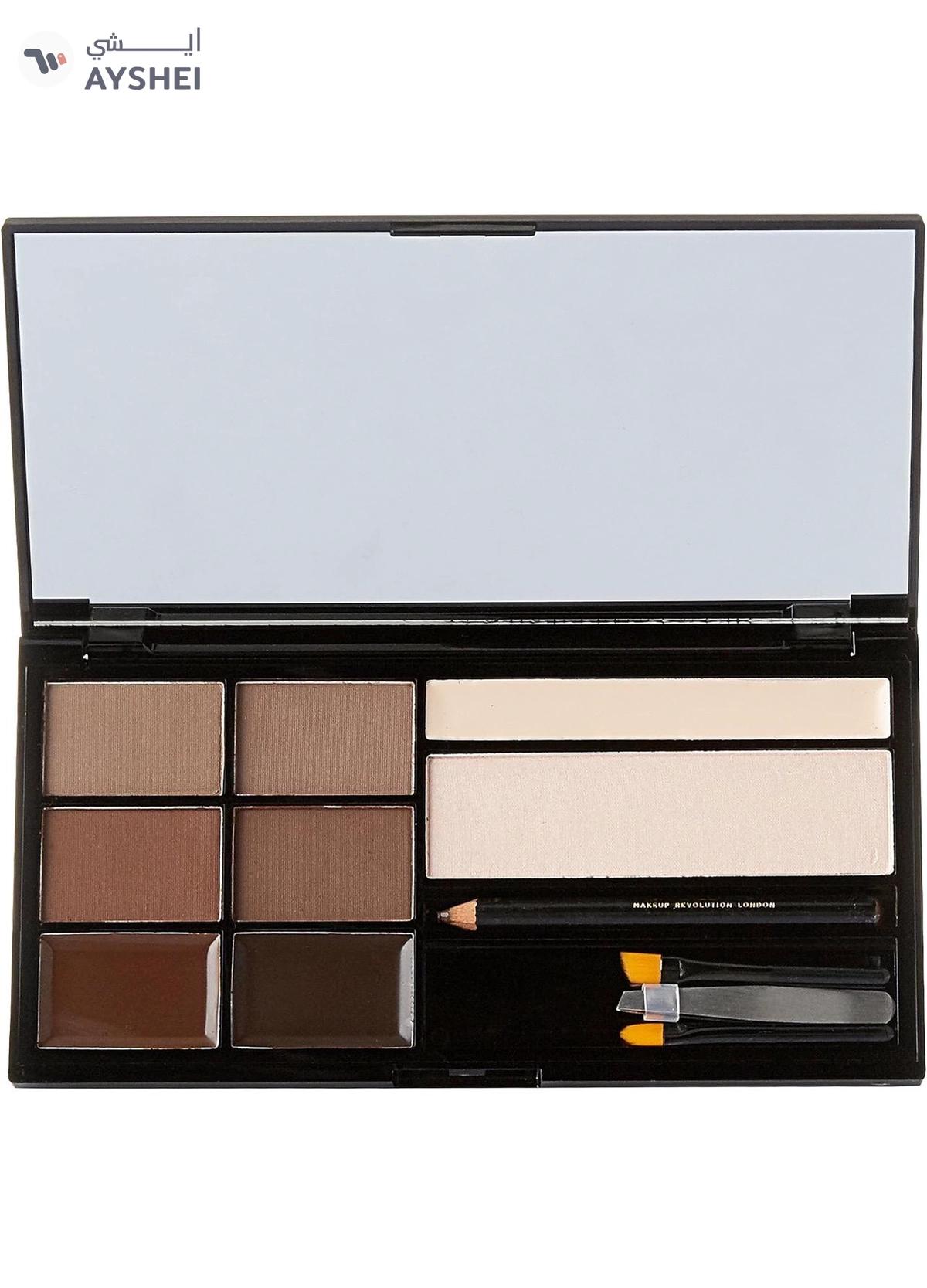 Revolution Beauty London Ultra Brow Palette, Medium ToDark, 8 Shades, 19g-1-1