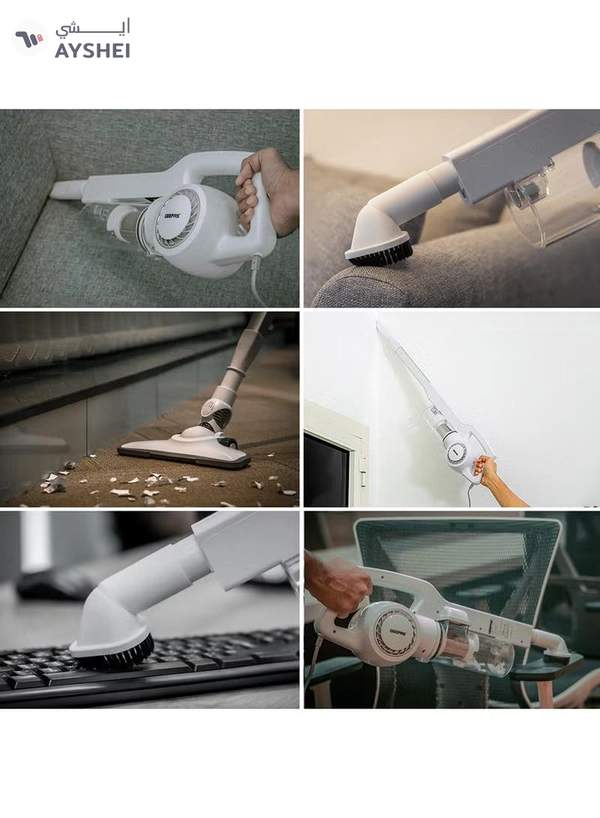 GEEPAS Stick & Handheld Vacuum Cleaner, HEPA Filter, Handheld & Stick, 0.9L Dust Bag Capacity, 600W Powerful Motor, Transparent Dust Cup for Easy Check, Lightweight Body & Low Noise 0.9 L 600 W GVC2596N White