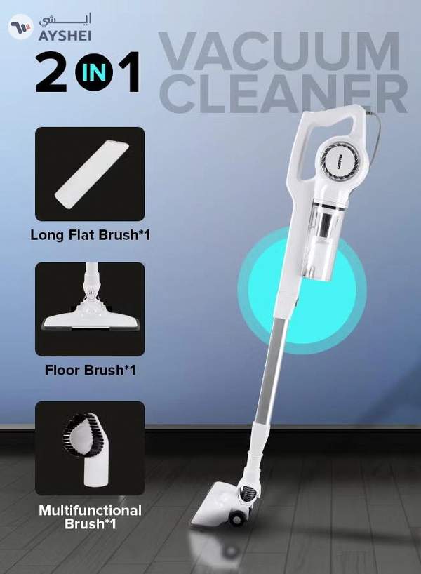 GEEPAS Stick & Handheld Vacuum Cleaner, HEPA Filter, Handheld & Stick, 0.9L Dust Bag Capacity, 600W Powerful Motor, Transparent Dust Cup for Easy Check, Lightweight Body & Low Noise 0.9 L 600 W GVC2596N White