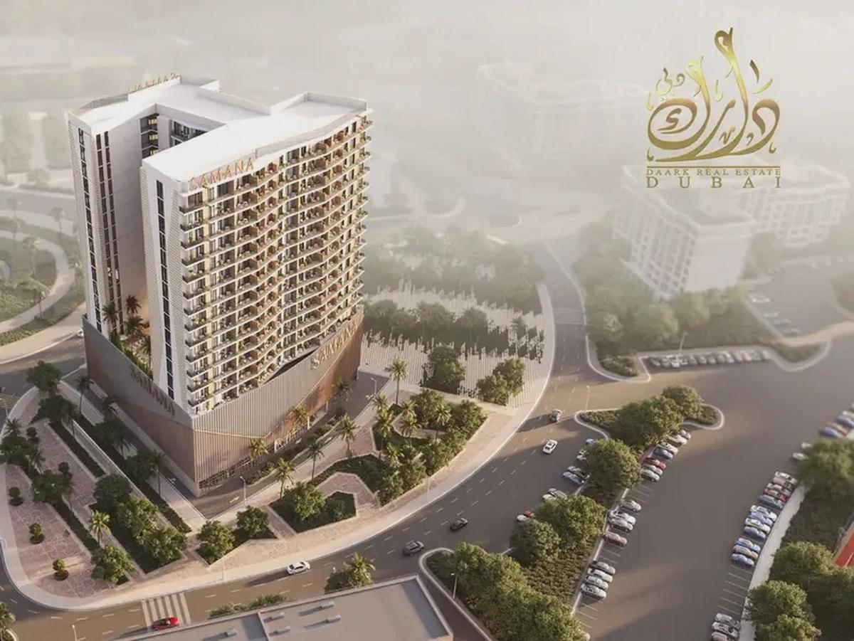 Furnished 1BR Apartment | Greenfield by Samana | Balcony & Pool Access-0-landscape