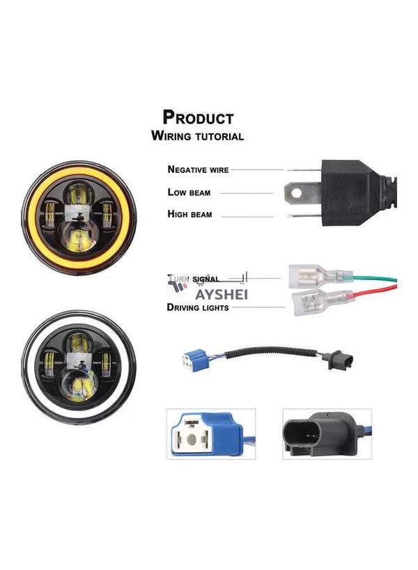 Generic Motorcycle Car Headlight For Jeep Wrangler
