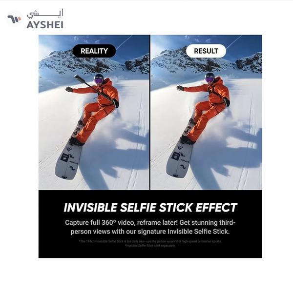 Insta360 X5 - Waterproof 8K 360° Action Camera, Leading Low Light, Invisible Selfie Stick Effect