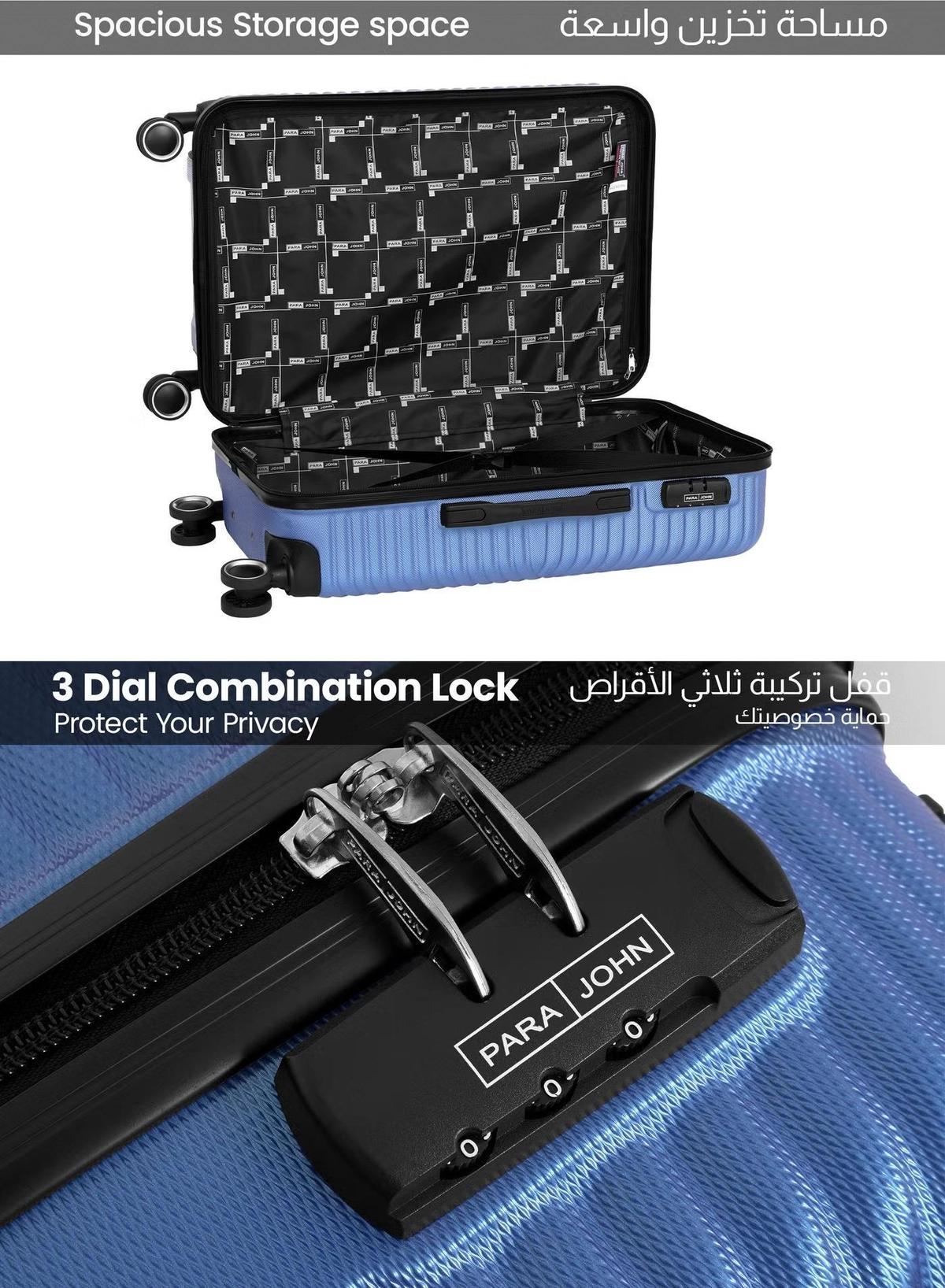 PARAJOHN Large Size Lightweigh ABS Hardside Spinner Luggage Trolley -28 Inch Navy-4-4