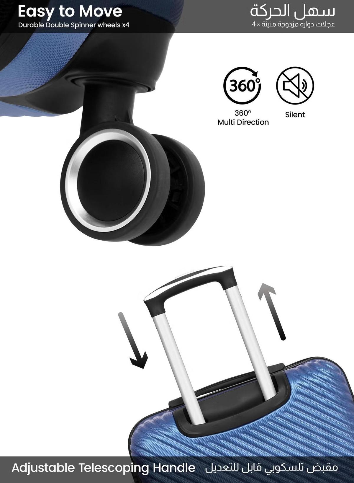 PARAJOHN Large Size Lightweigh ABS Hardside Spinner Luggage Trolley -28 Inch Navy-1-portrait