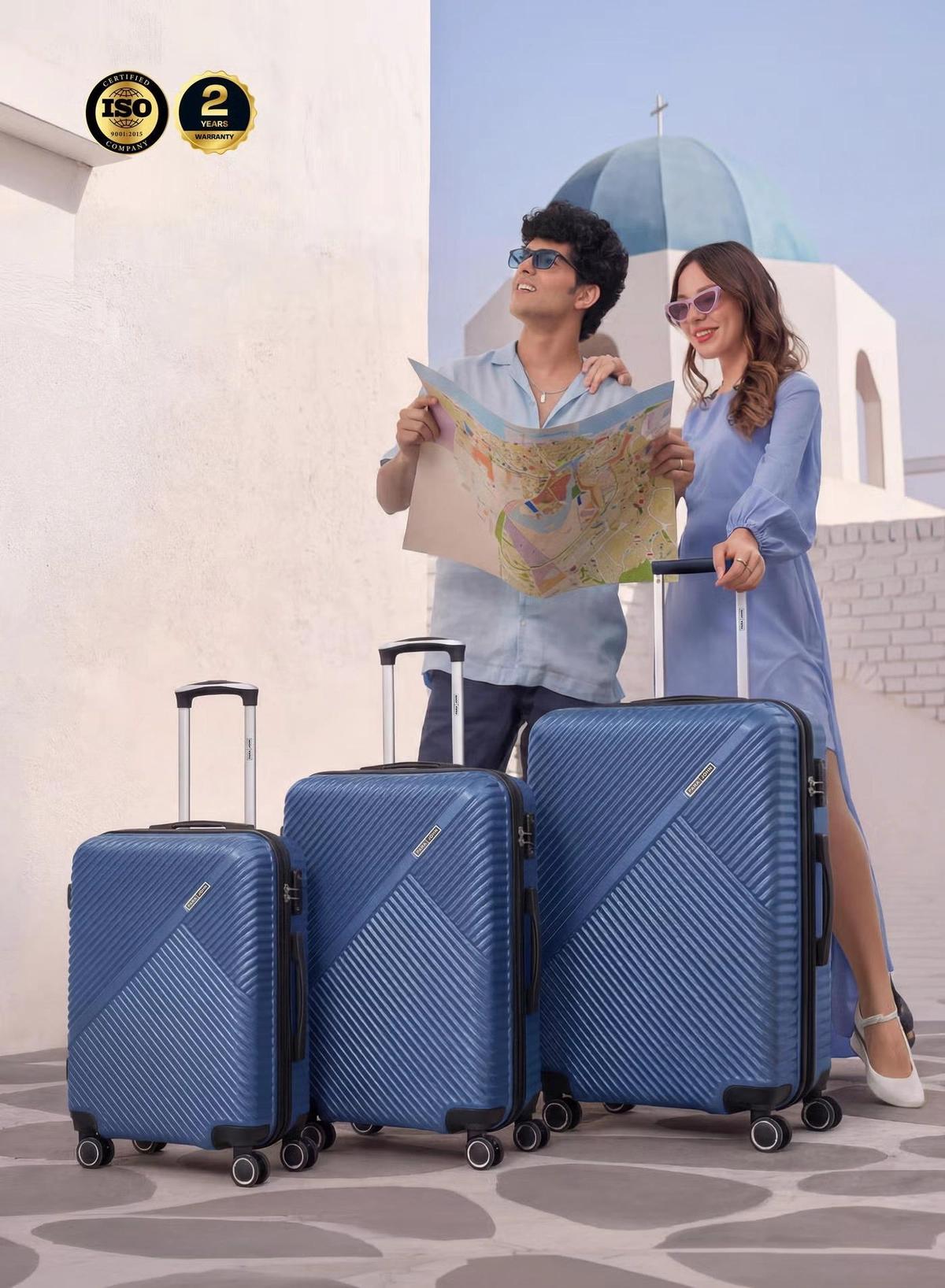 PARAJOHN Large Size Lightweigh ABS Hardside Spinner Luggage Trolley -28 Inch Navy-5-5