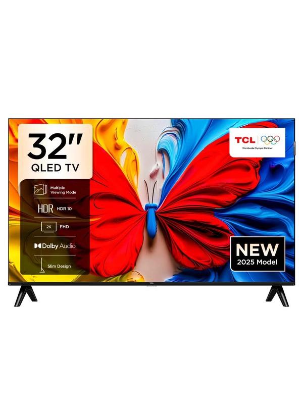 TCL 32 Inch Smart TV QLED HDR 10 Google TV, Dolby Audio, 60Hz, Game Mode, Multiple Eye Care with Slim Design (2025 Model), 32S5K Black