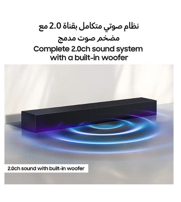 Samsung B-series Soundbar, B400F, 2.0 ch, Subwoofer, 2.0ch Sound with Built-in Woofer, One Remote Control, Surround Sound Expansion, Bluetooth TV connection,(2025 - UAE Version)