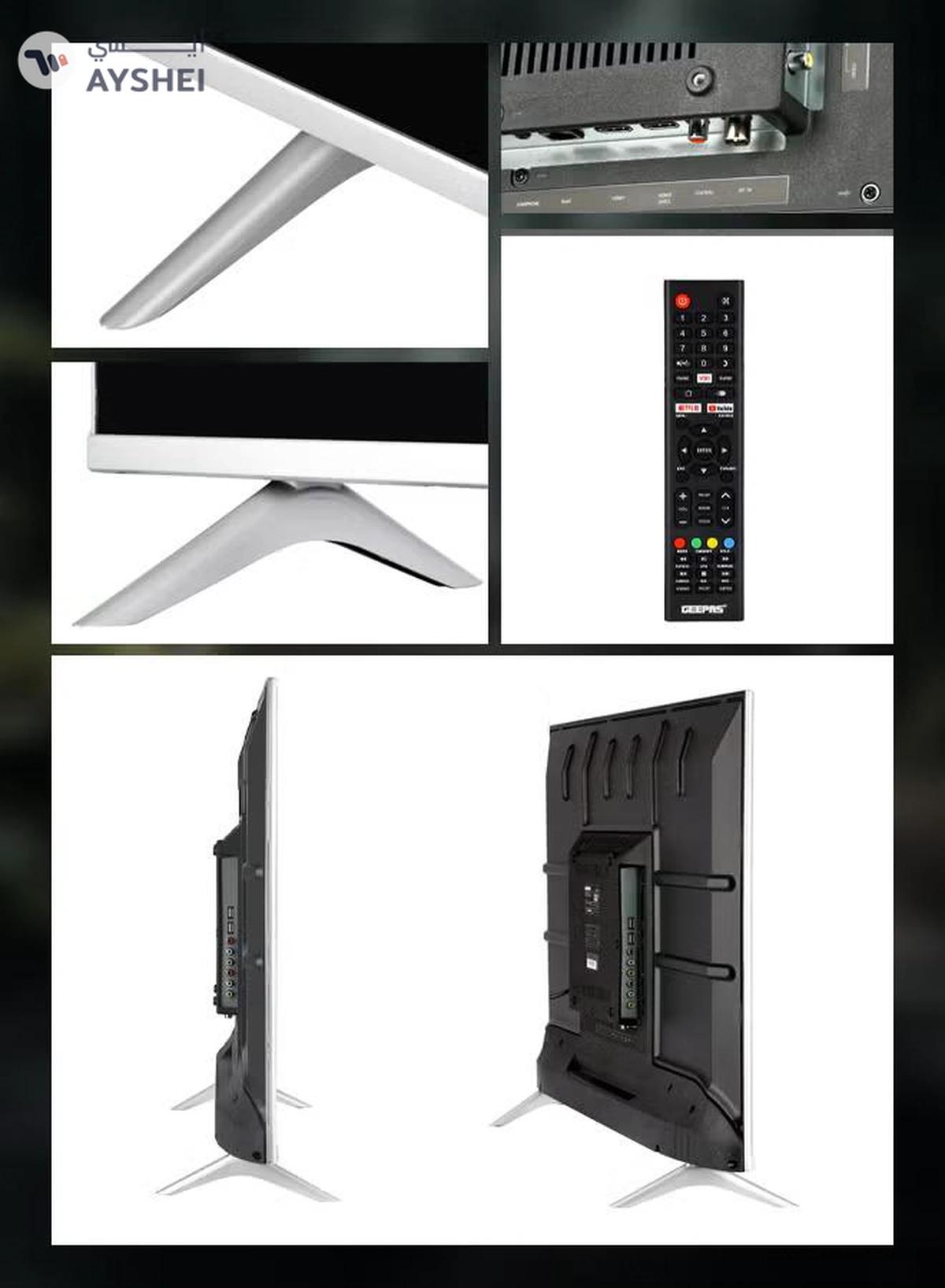 GEEPAS 43" Frameless HD Smart LED TV With Remote Control-3-3