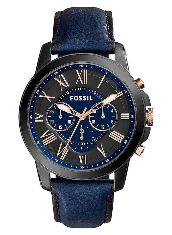 Fossil Men's Grant Water Resistant Analog Watch FS5061 - 43 mm - Blue