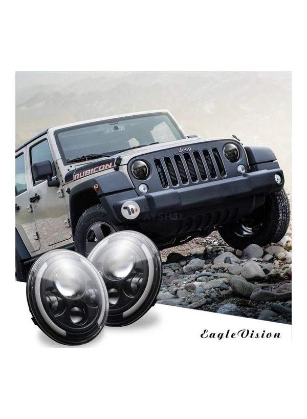 Generic 2 pcs 7 Inch 200W 4300K 6000K LED Headlight for Jeep Wrangler CJ JK TJ LJ