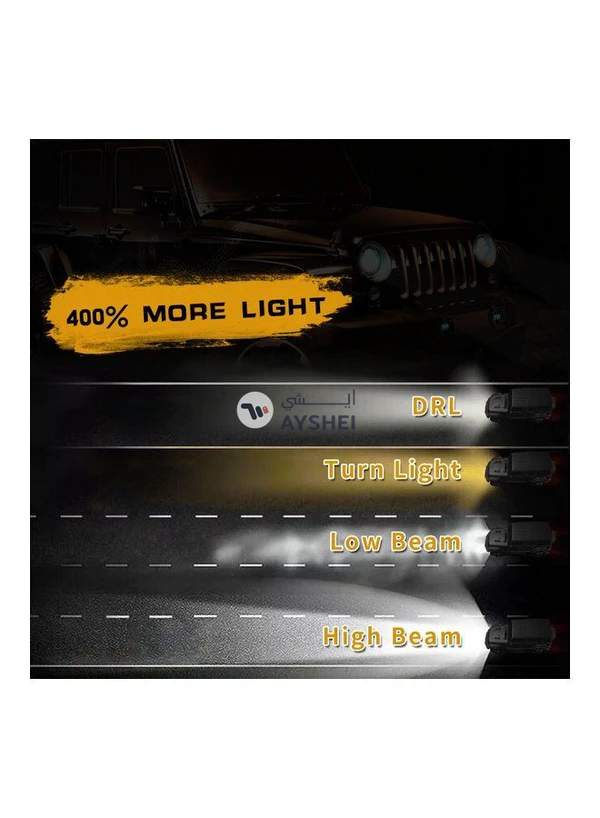 Generic 2 pcs 7 Inch 200W 4300K 6000K LED Headlight for Jeep Wrangler CJ JK TJ LJ