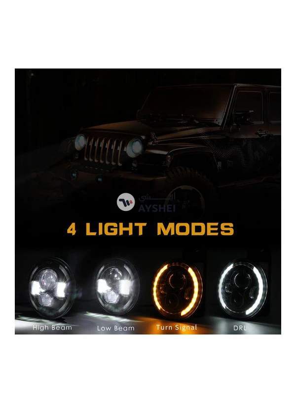 Generic 2 pcs 7 Inch 200W 4300K 6000K LED Headlight for Jeep Wrangler CJ JK TJ LJ