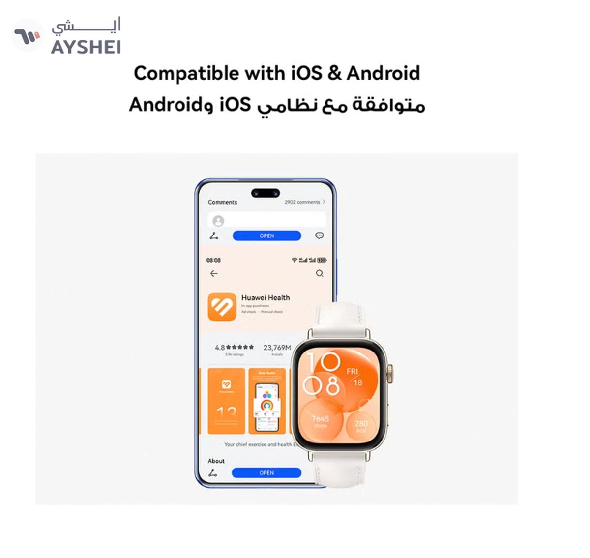 HUAWEI Watch Fit 3 Smartwatch, 1.82 Inch Amoled Display-6-6