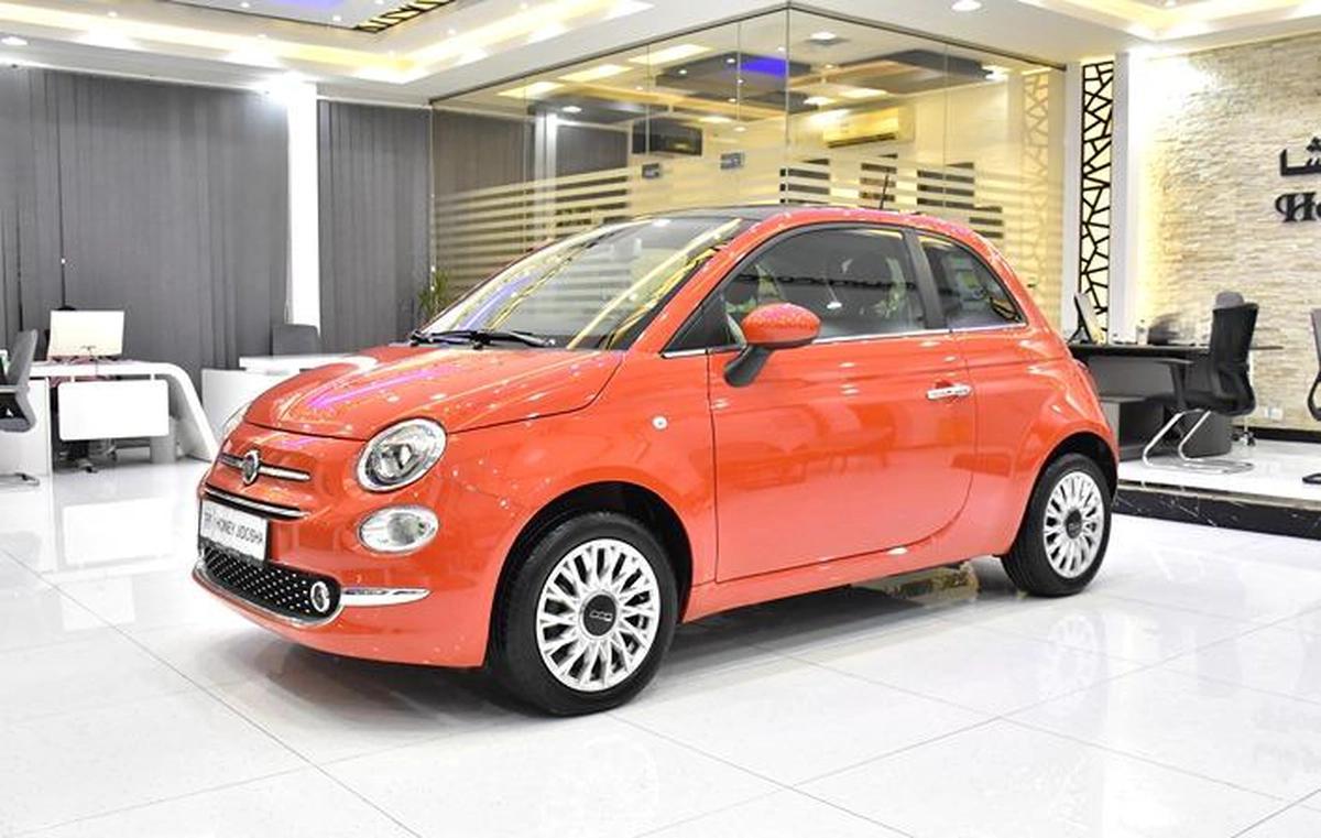 Fiat 500 Dolcevita ( 2024 Model ) in Orange Color GCC Specs-0-0